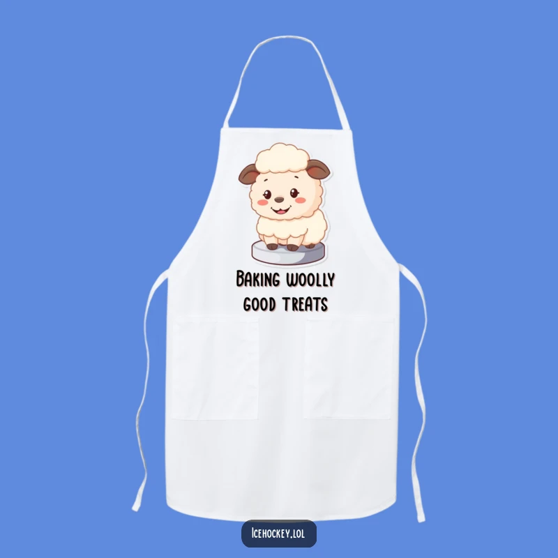 Funny Sheep Goalie Apron - Humorous Cartoon Wear for Hockey Fans