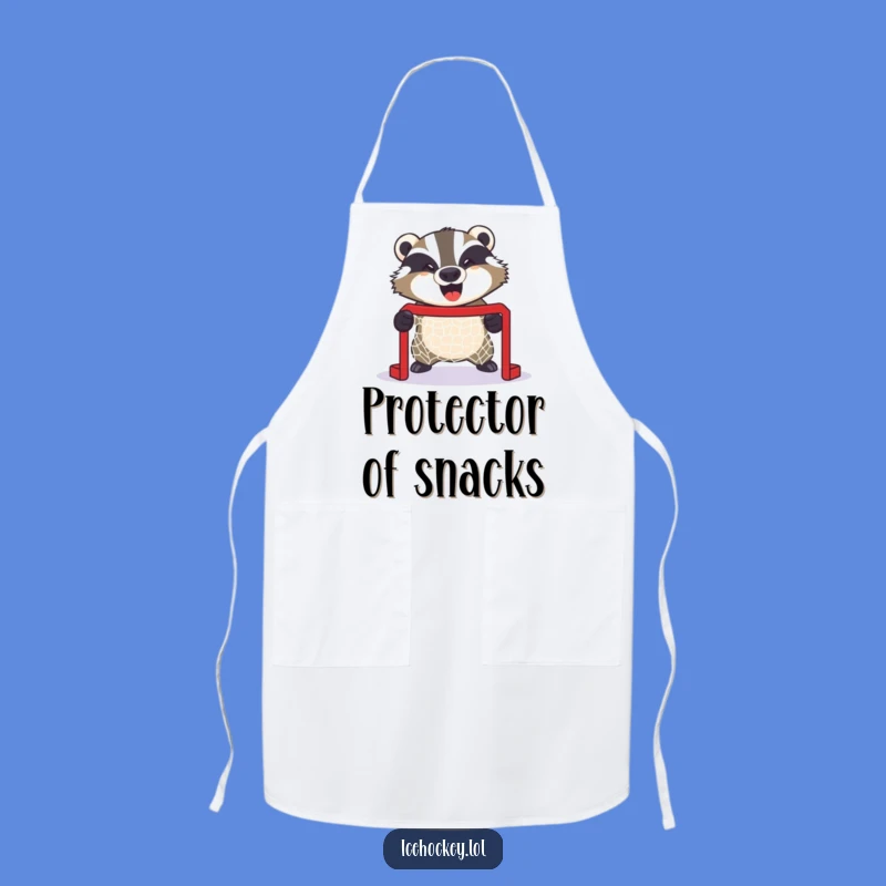 Funny Badger Hockey Apron: Cook with Fierce Protection - Ideal Funny Chef Gift