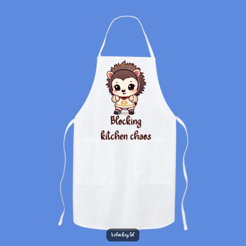 Funny Hedgehog Goalie Apron: Kitchen Protection with Spiky Defender Flair