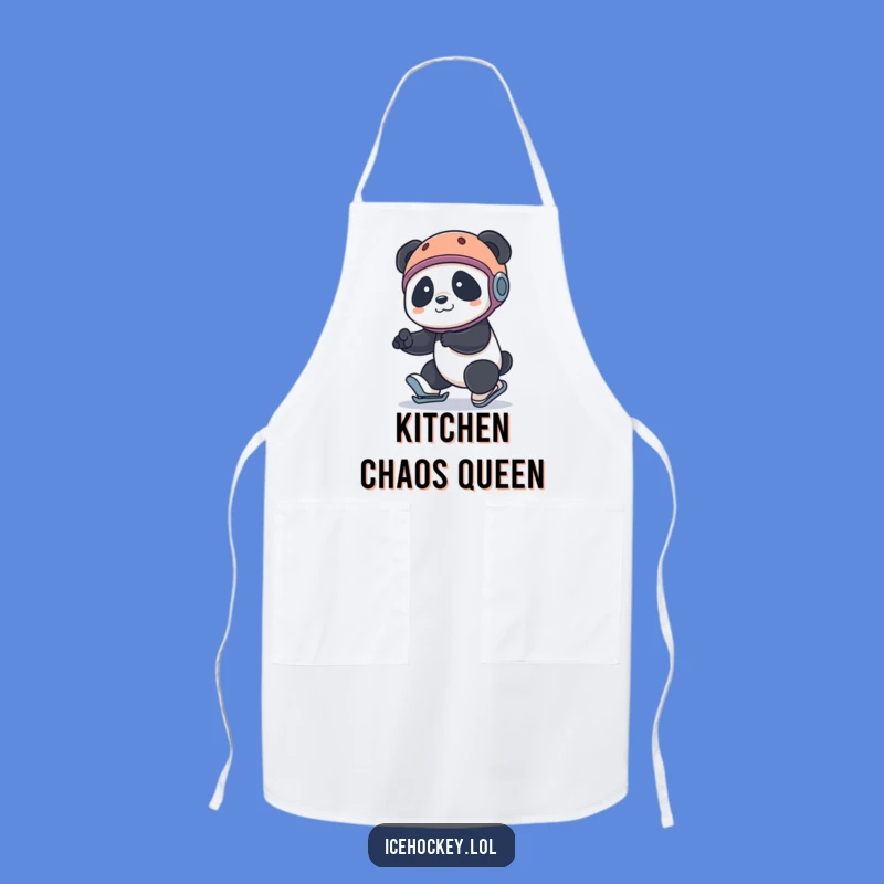 Funny Panda Skater Apron: Cook Up Laughs, Not Messes!