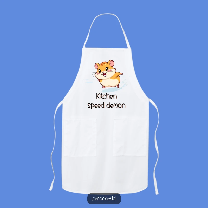 Funny Hamster Ice Apron: Chef's Speedy Hamster Kitchenwear