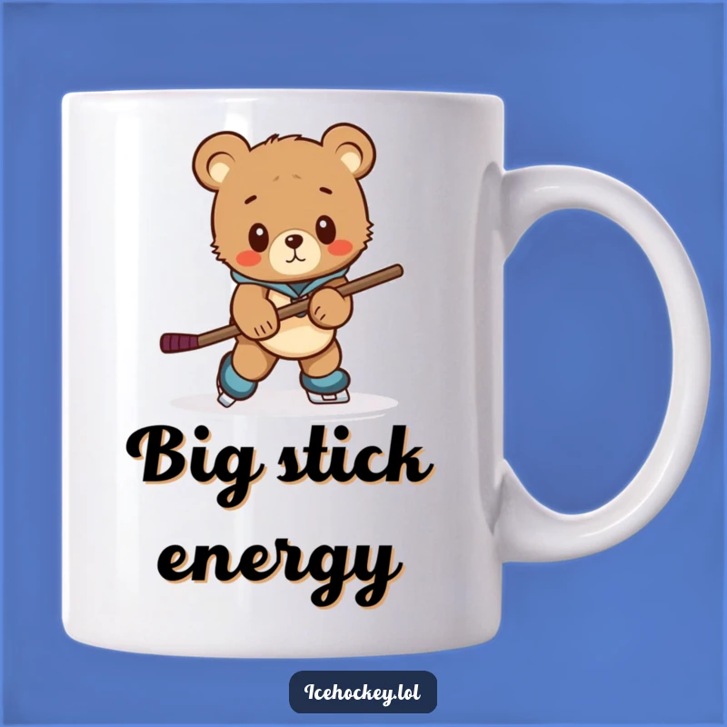 Funny Bear Cub Hockey Mug: Clumsy Skater - Hilarious Gift for Hockey Fans