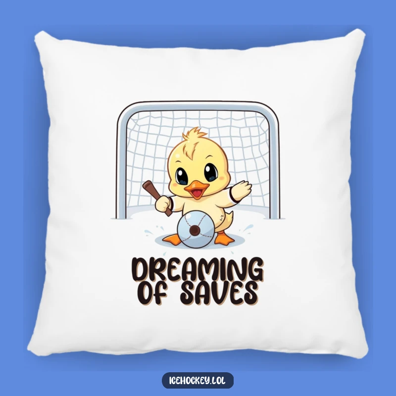 Funny Duck Goalie Pillow, Comfy & Wide-Eyed Decor Gift