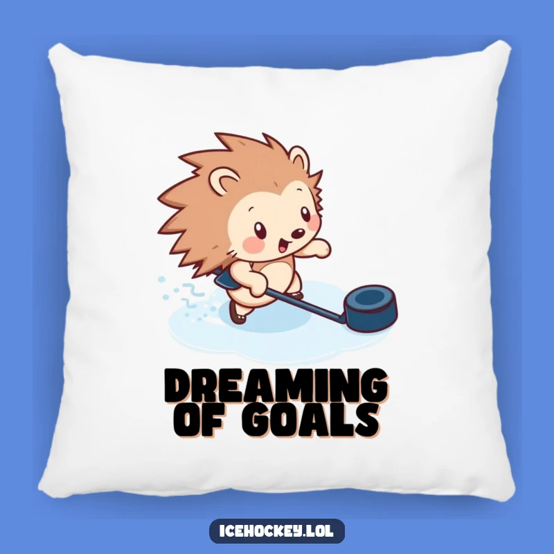 Funny Hedgehog Hockey Pillow - Cozy Comfort for Puck Fans