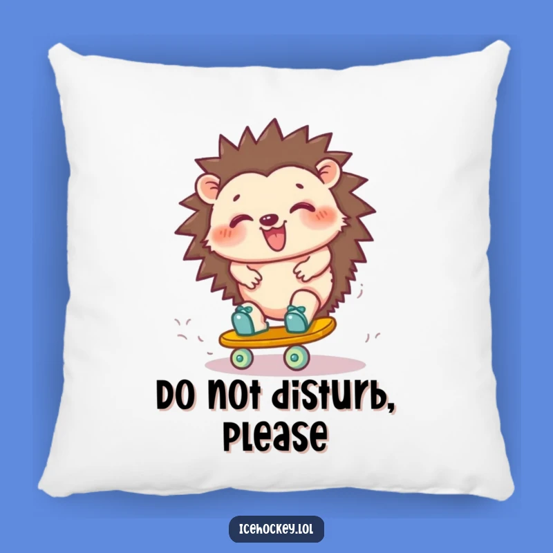 Funny Hedgehog Skate Turn Pillow: Cozy Comfort with a Hilarious Twist