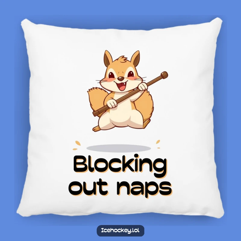 Funny Squirrel Goalie Pillow: Soft Comfort with a Cheerful Shot-Blocking Animal, Cozy Funny Gift