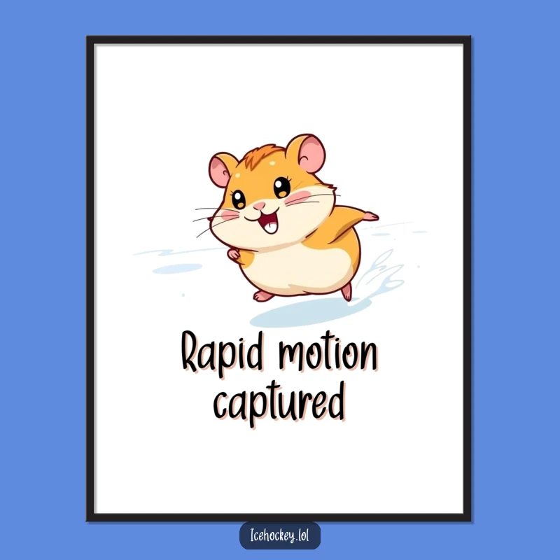 Funny Hamster Ice Digital Print: Instant Speedy Racer Art File