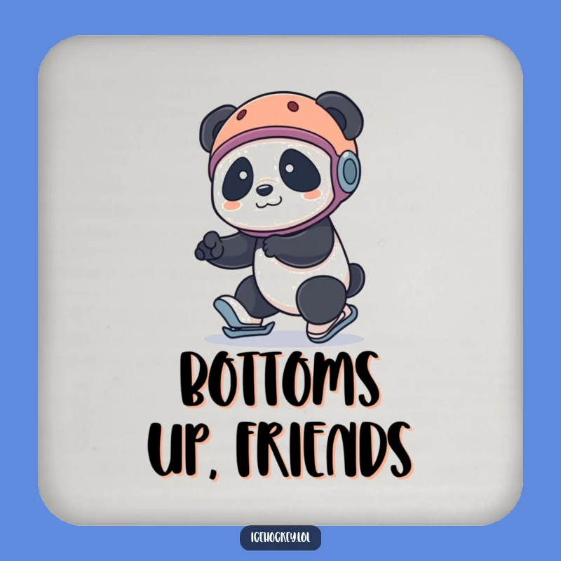 Funny Panda Skater Coaster: Protect Surfaces with Hilarious Style!