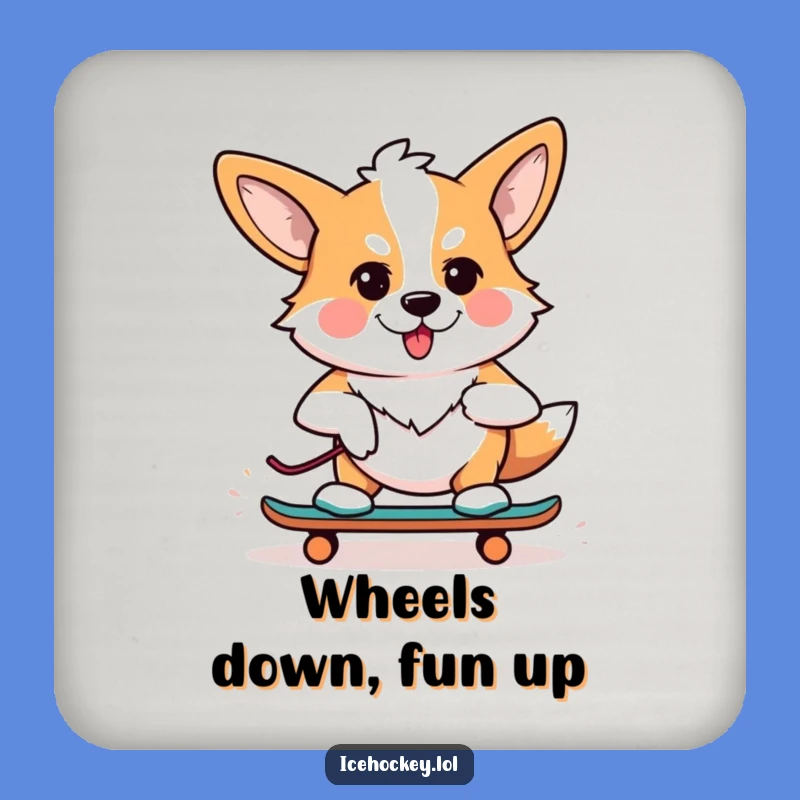 Funny Determined Corgi Coaster - Hilarious Protection for Your Table