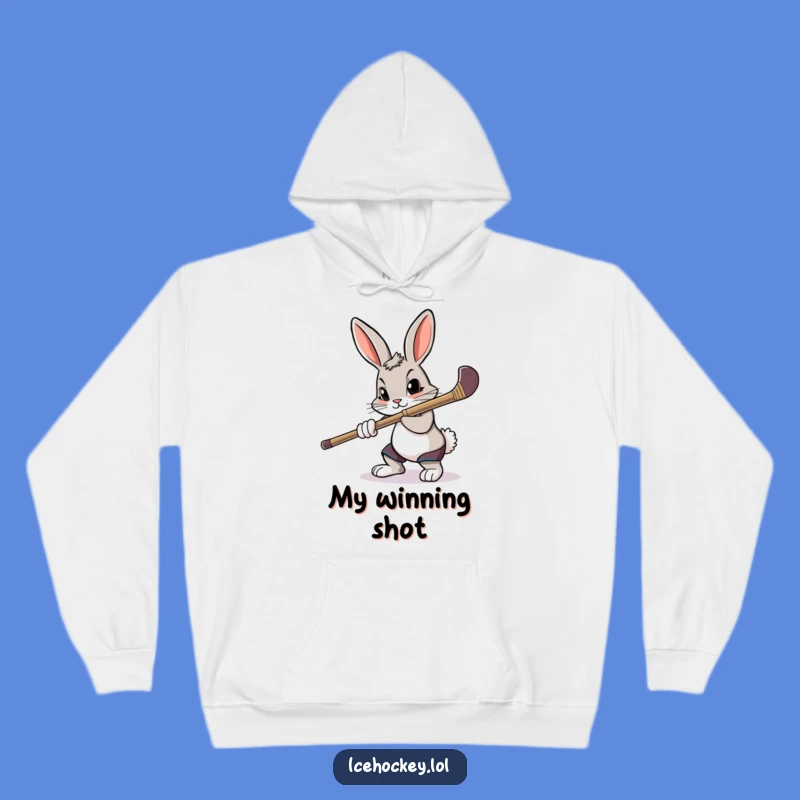 Funny Rabbit Hoodie - Cozy Determined Hockey Sweatshirt, Great Funny Gift