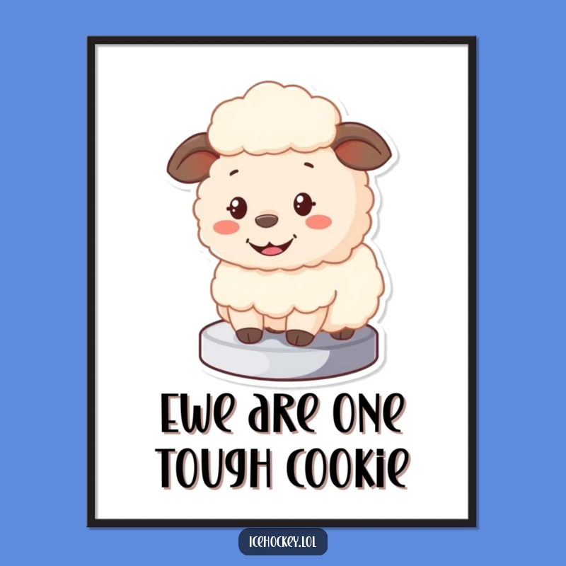 Funny Free Printable Sheep Wall Art: Hockey Goalie Downloadable Decor for Sports Fans