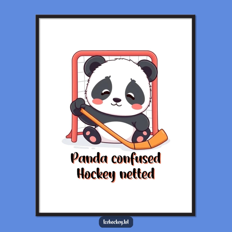 Free Printable Wall Art: Confused Panda Cub, Downloadable Cute Decor