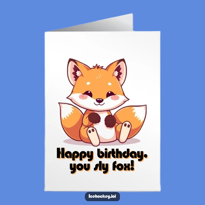 Free Printable Birthday Card: Fox Sliding Fun for a Hilarious Downloadable Gift!
