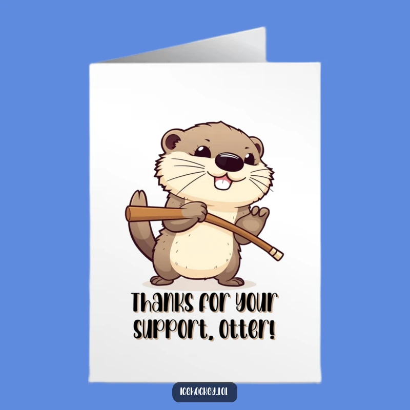 Free Printable Thanks Card: Otter Checks Opponent, Thanks!