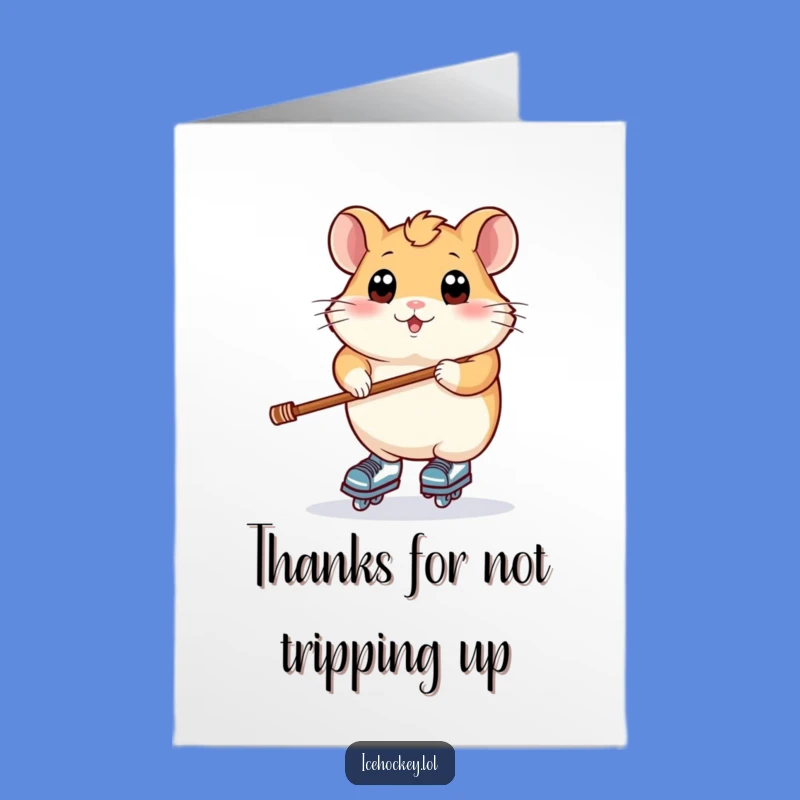 Free Printable Thank You Card: Hamster's Grateful Wobble, Downloadable Fun