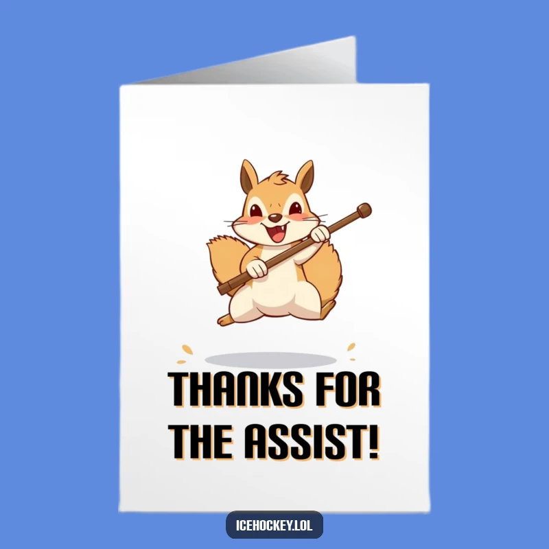 Free Printable Squirrel Thank You Card: Funny Downloadable Gift of Gratitude