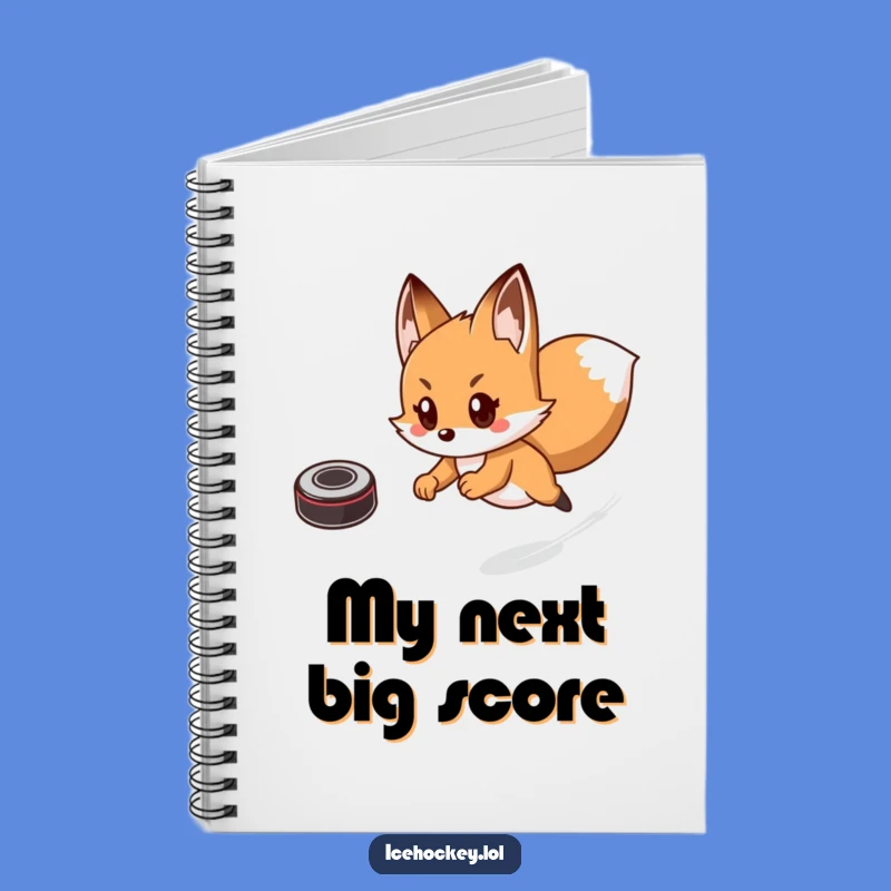 Funny Fox Hockey Notebook: Jot Down Ideas with a Speedy, Playful Fox - Great Funny Gift