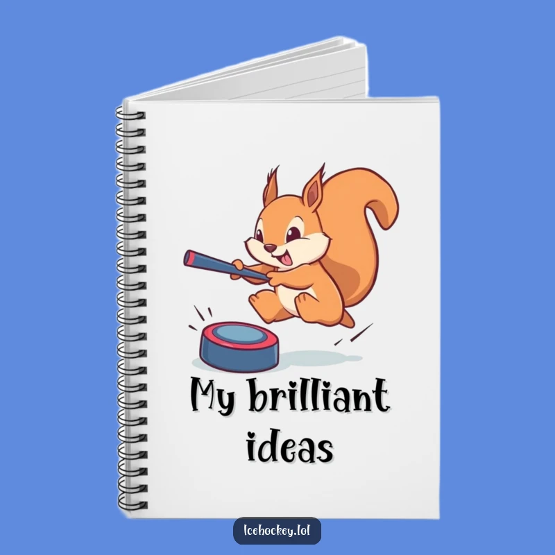 Funny Squirrel Hockey Notebook: Jot Down Saves with Determined Flair!