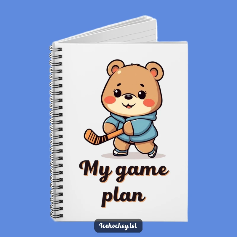 Funny Bear Notebook - Determined Hockey Journal, Great Funny Gift Idea