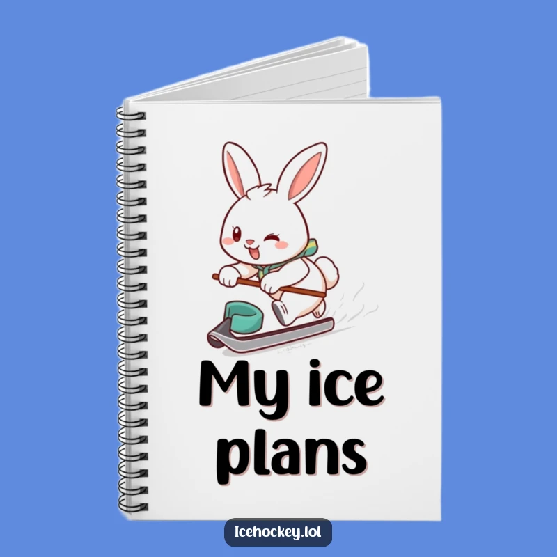 Funny Bunny Hockey Notebook - Jot Down Goals with Humor!