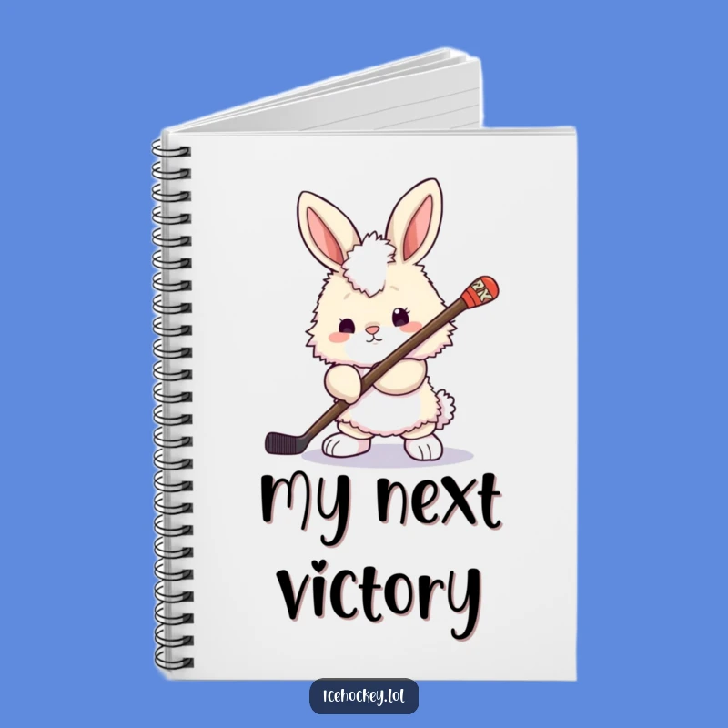 Funny Bunny Hockey Notebook: Jot Down Goals with Determined Flair!