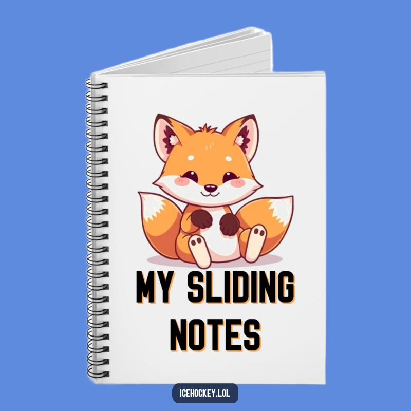 Funny Fox Notebook - Playful Hockey Journal, Great Funny Gift Idea
