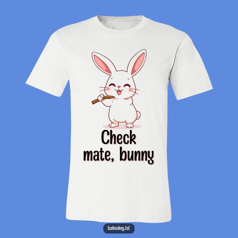 Funny Hockey Rabbit T-Shirt: Playful Rabbit Checking Hard, Ultimate Funny Gift