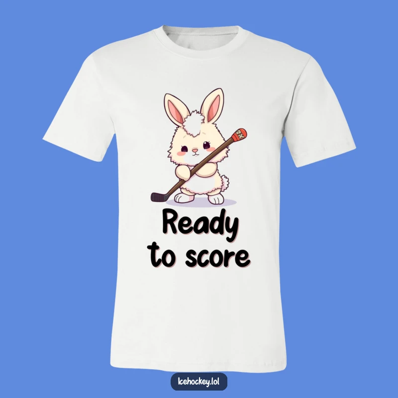 Funny Bunny Hockey T-Shirt: Ready for Action Hilarious Tee!