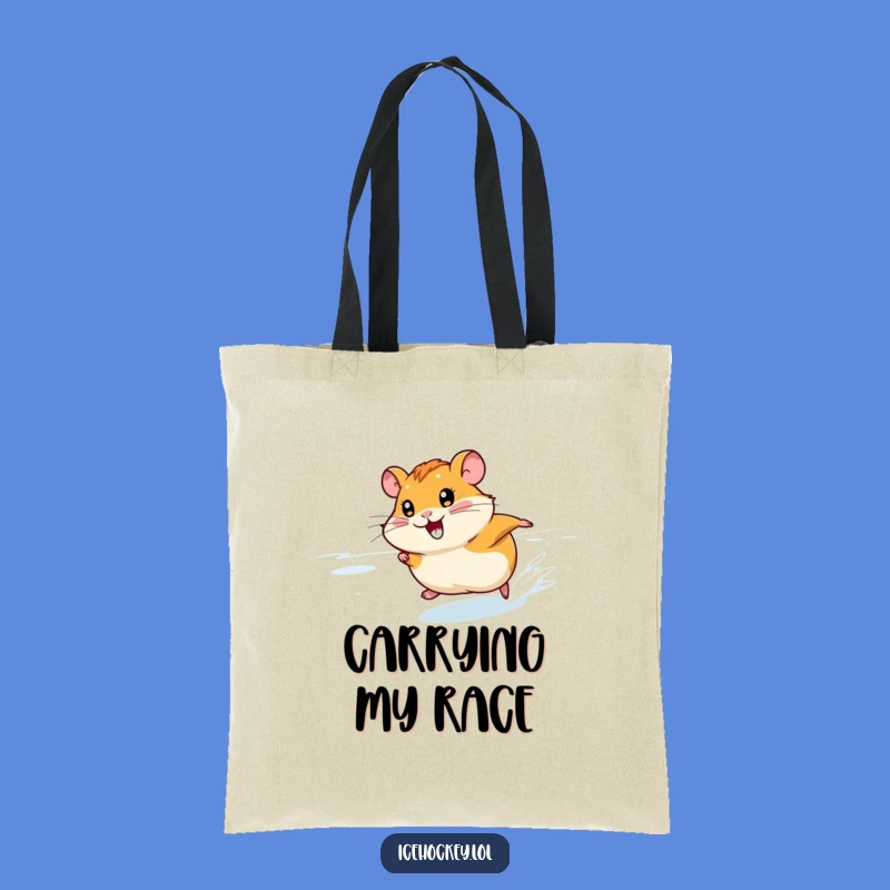 Funny Hamster Ice Tote Bag: Carry Your Speed with Humor